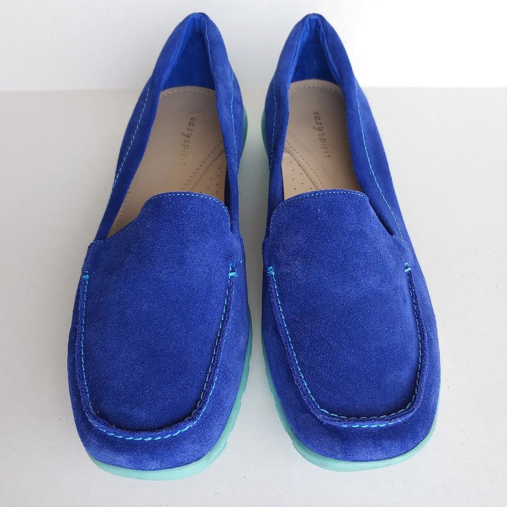 Easy Spirit Abide Suede Casual Flat 10M Blue - Picture 1 of 8